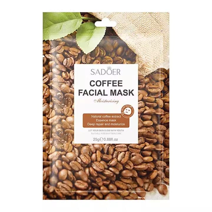 ماسک ورقه‌ای قهوه سادور 25گرم SADOER Coffee Facial Mask — تصویر ۲