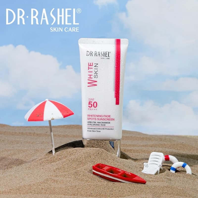 ضدآفتاب سفید کننده و ضدلک دکتر راشل SPF50 حجم50گرم DR.RASHEL White Skin Whitening Fade Spots Sunscreen — تصویر ۷