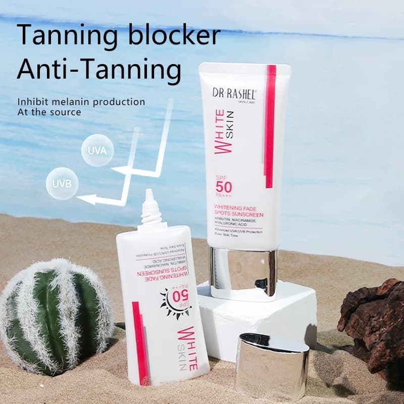 ضدآفتاب سفید کننده و ضدلک دکتر راشل SPF50 حجم50گرم DR.RASHEL White Skin Whitening Fade Spots Sunscreen — تصویر ۵