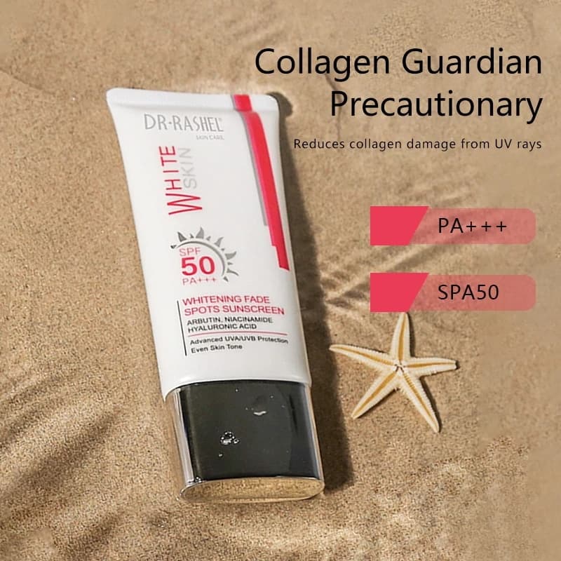 ضدآفتاب سفید کننده و ضدلک دکتر راشل SPF50 حجم50گرم DR.RASHEL White Skin Whitening Fade Spots Sunscreen — تصویر ۶