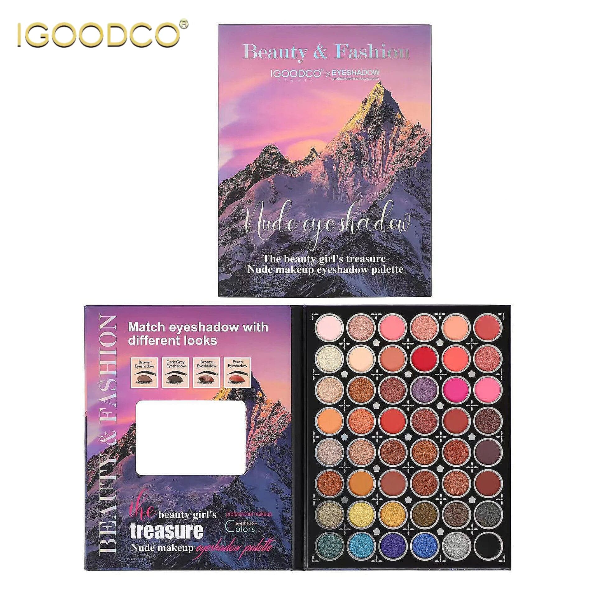 پالت سایه چشم آی گود کو مدل کوهستان 48 رنگ اورجینال IGOODCO 48 colors Eye Shadow Palette — تصویر ۲