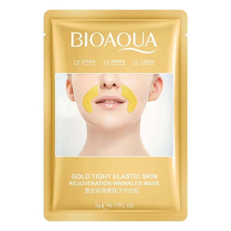 ماسک خط خنده طلا بیوآکوا ضدچروک و جوانساز 5گرم BIOAQUA Gold Rejuvenation Wrinkles Mask