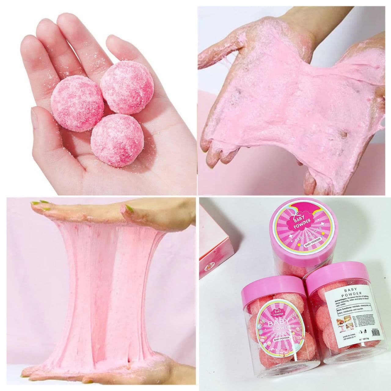 اسکراب توپی آدامسی بیبی پاودر 120گرم Baby Powder Scrub Ball