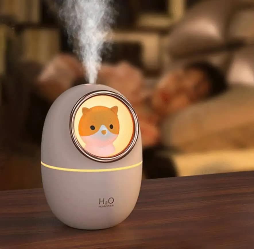 دستگاه بخور سرد و چراغ خواب گربه فضانورد اصل 240میل H₂O Humidifier Cat Air — تصویر ۳