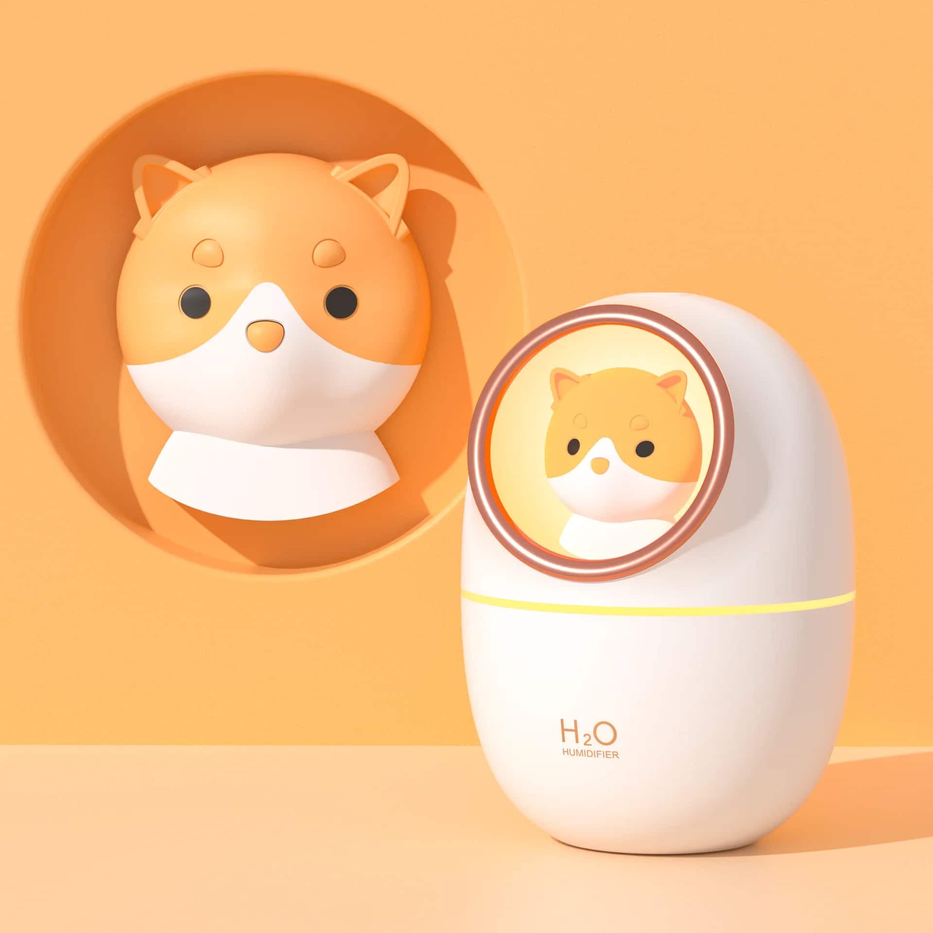 دستگاه بخور سرد و چراغ خواب گربه فضانورد اصل 240میل H₂O Humidifier Cat Air