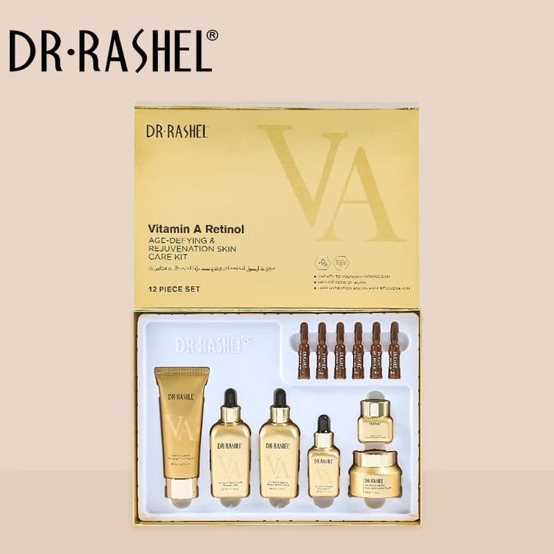 پک رتینول دکتر راشل ۱۲ عددی اورجینال | DR.RASHEL Vitamin A Retinol 12pcs SkinCare Set