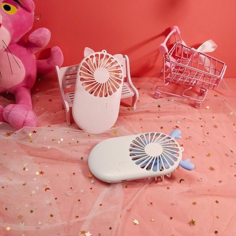 پنکه شارژی چراغ دار مدل گربه ( مینی فن ) 2حالته اصل Mini Fan
