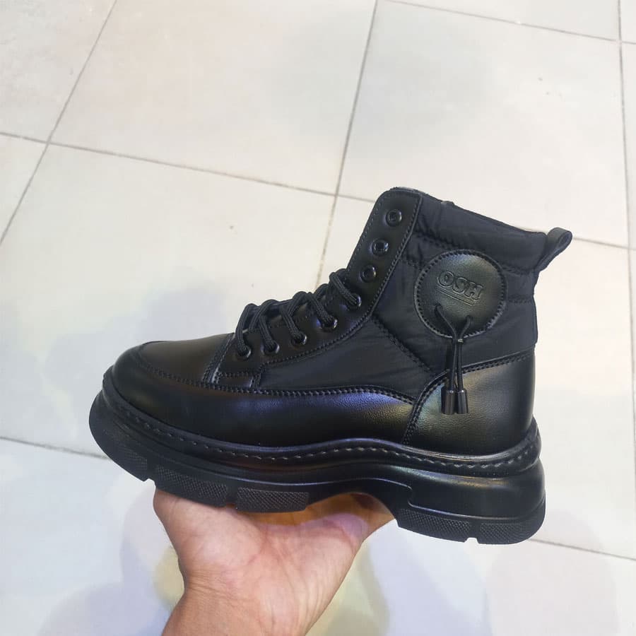 کفش نیم بوت کاپشنی دخترانه مشکی کد 4566 — تصویر ۹