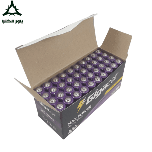باتری نیم قلمی 1.5 ولت گیگاسل Gigacell | بسته شیرینگ 40 عددی — تصویر ۷