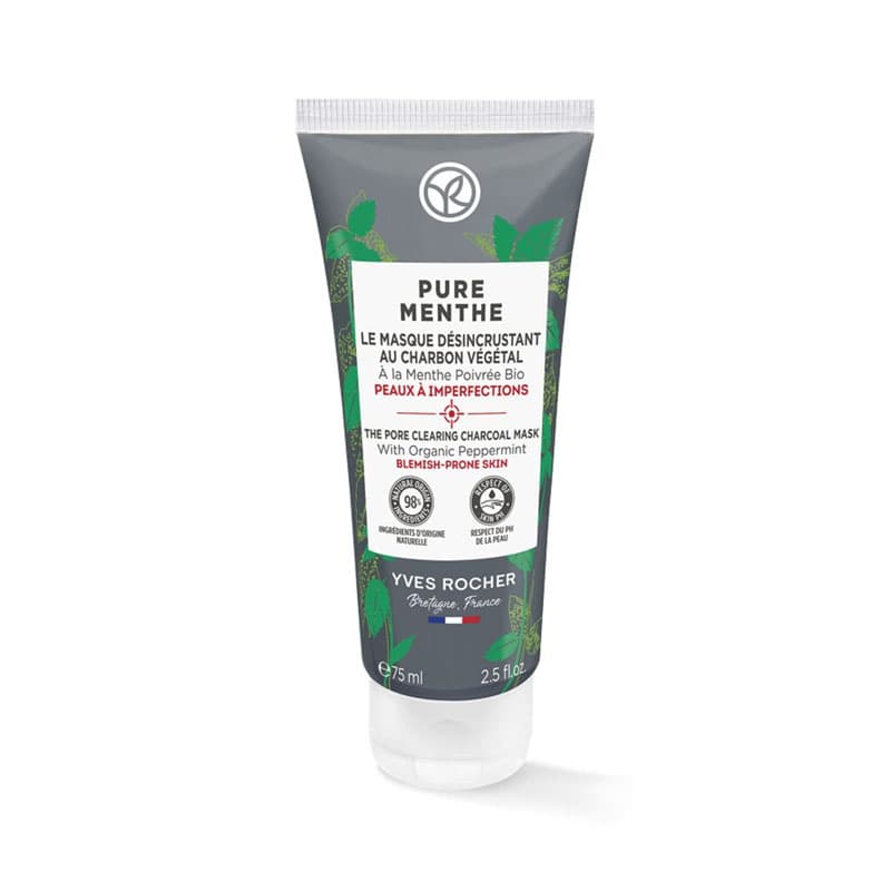 ماسک زغال ایوروشه تمیز کننده منافذ Pure Menthe حجم 75 میل