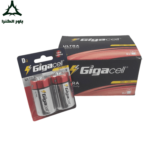 باتری 1.5 ولت سایز D گیگاسل Gigacell | بسته 6 کارتی | 12 عددی — تصویر ۲