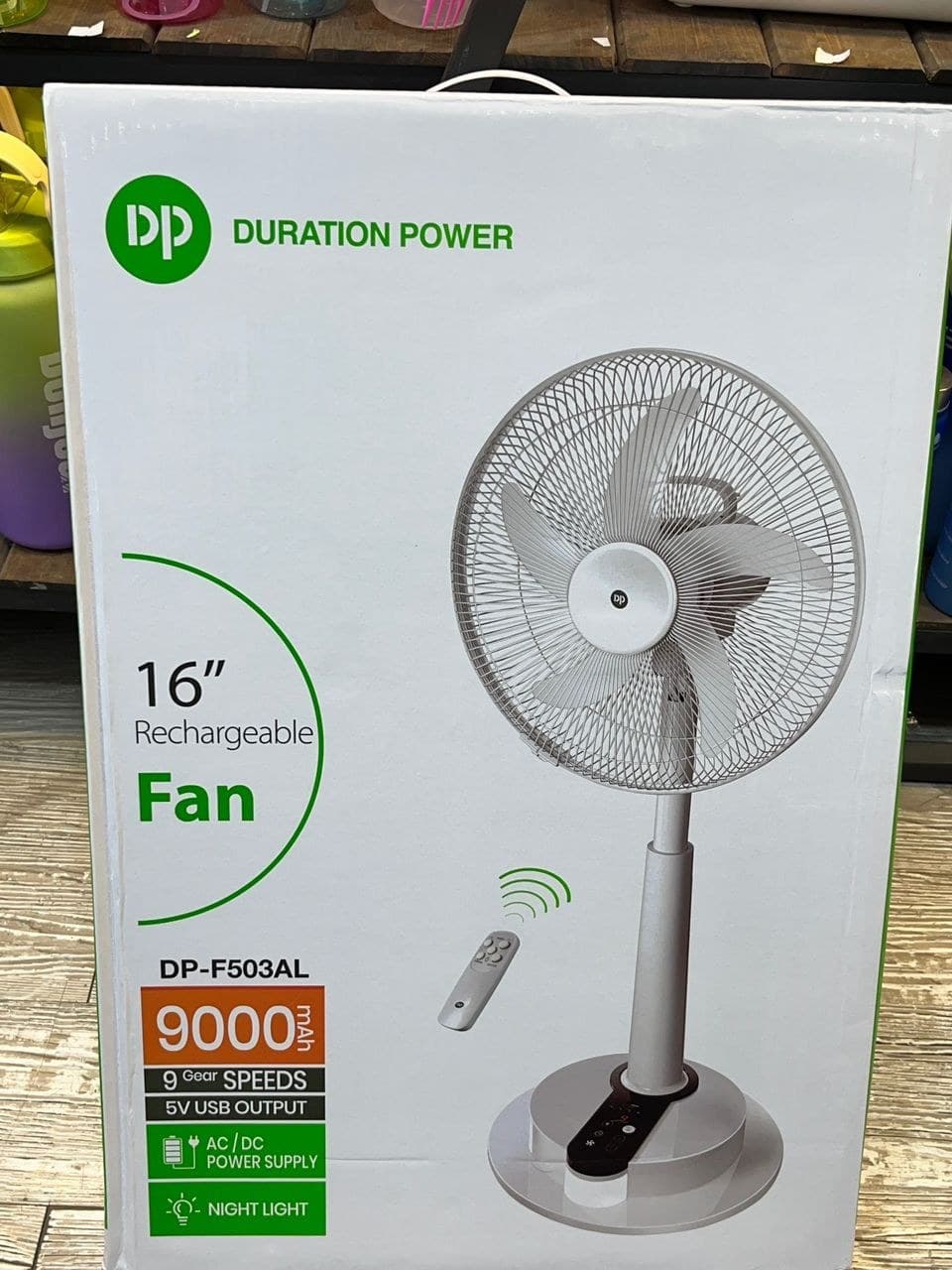 پنکه شارژی ایستاده دی پی مدل DP-F503AL سایز ۱۶ اینچ — تصویر ۴