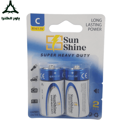 باتری 1.5V سایز C سان شاین Sun Shine | کارت 2 عددی — تصویر ۲