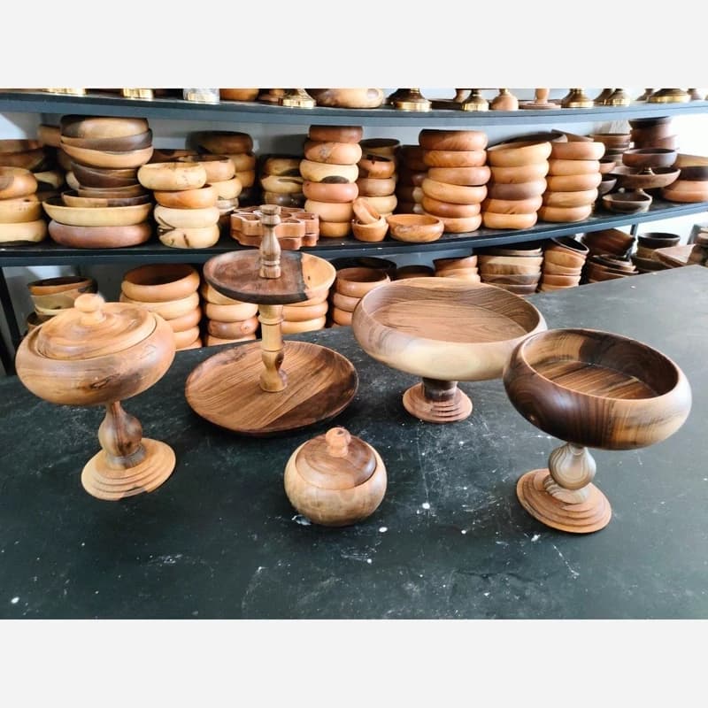 ست پذیرایی 5 تکه تمام چوب گردو