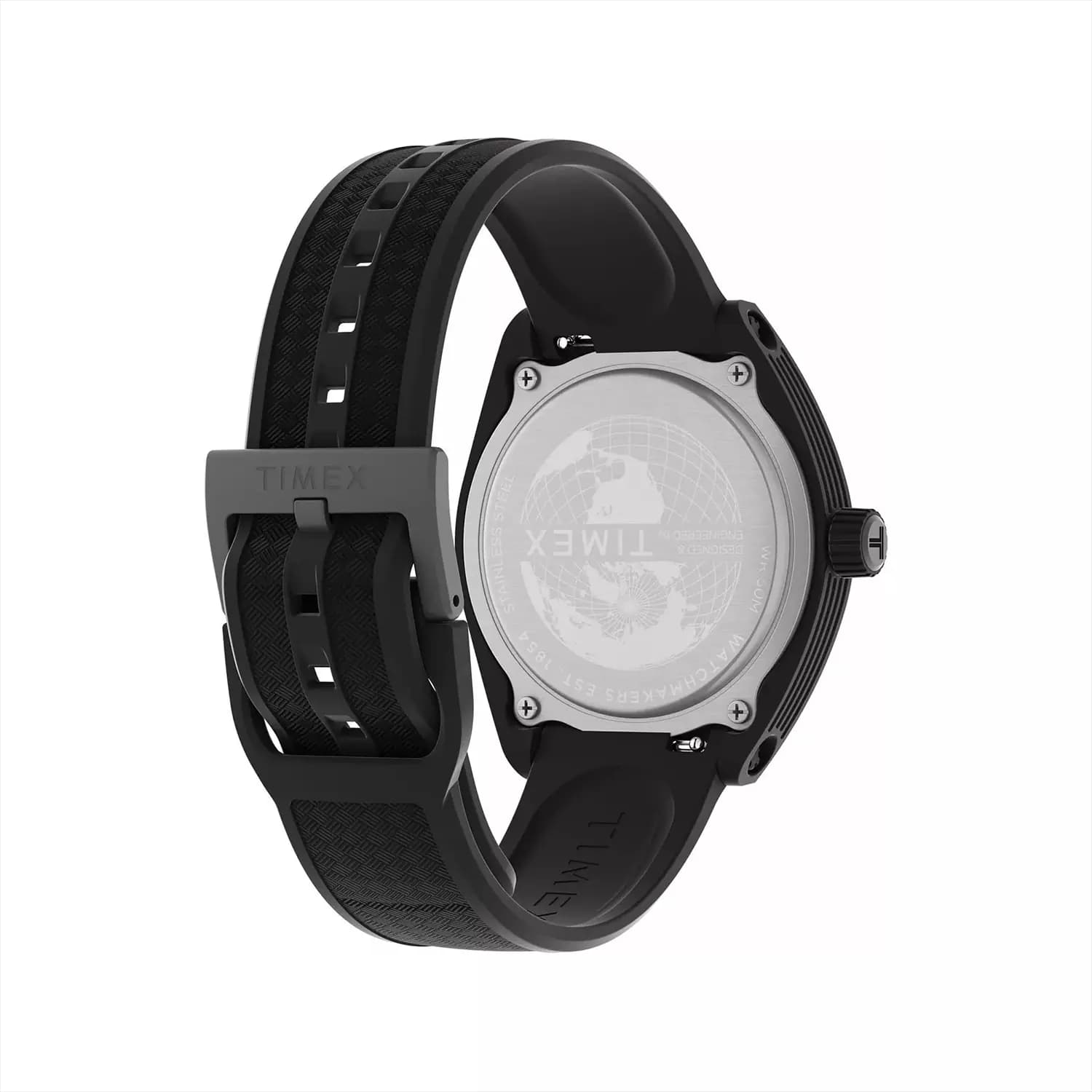 ساعت مچی یونیسکس تایمکس بند رابر مشکی TW2W42300 — تصویر ۳