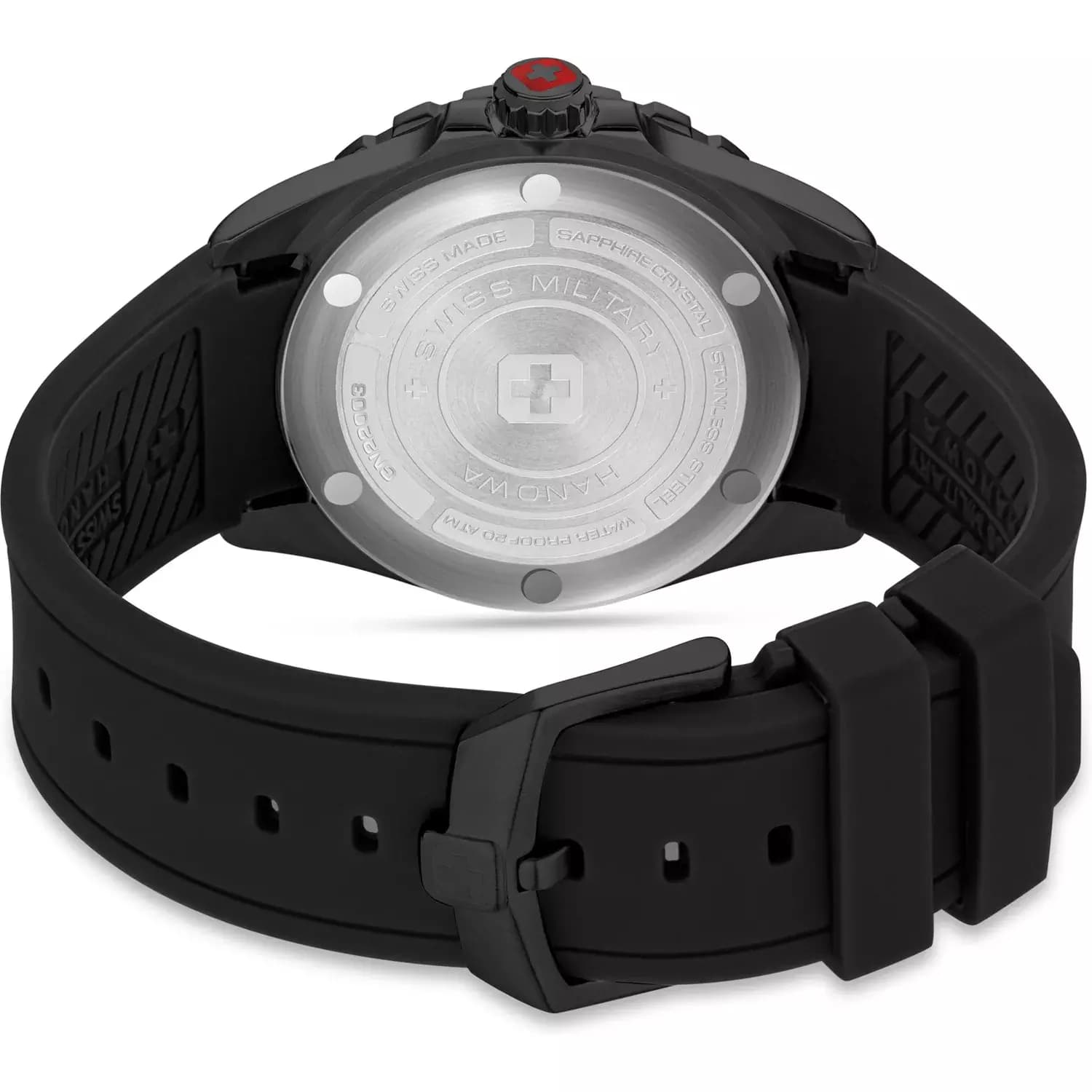 ساعت مچی مردانه سوییس میلیتاری بند رابر مشکی SMWGN2200330 — تصویر ۵
