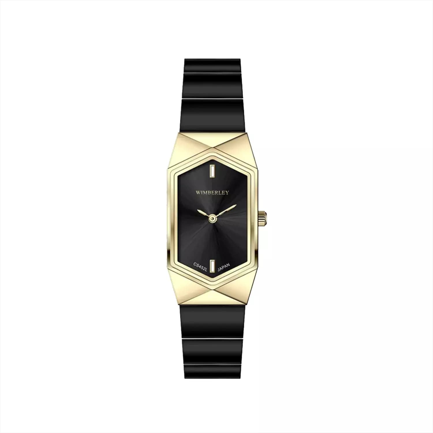ساعت مچی زنانه ویمبرلی فلزی مشکی قاب طلایی WB-CS452L-K