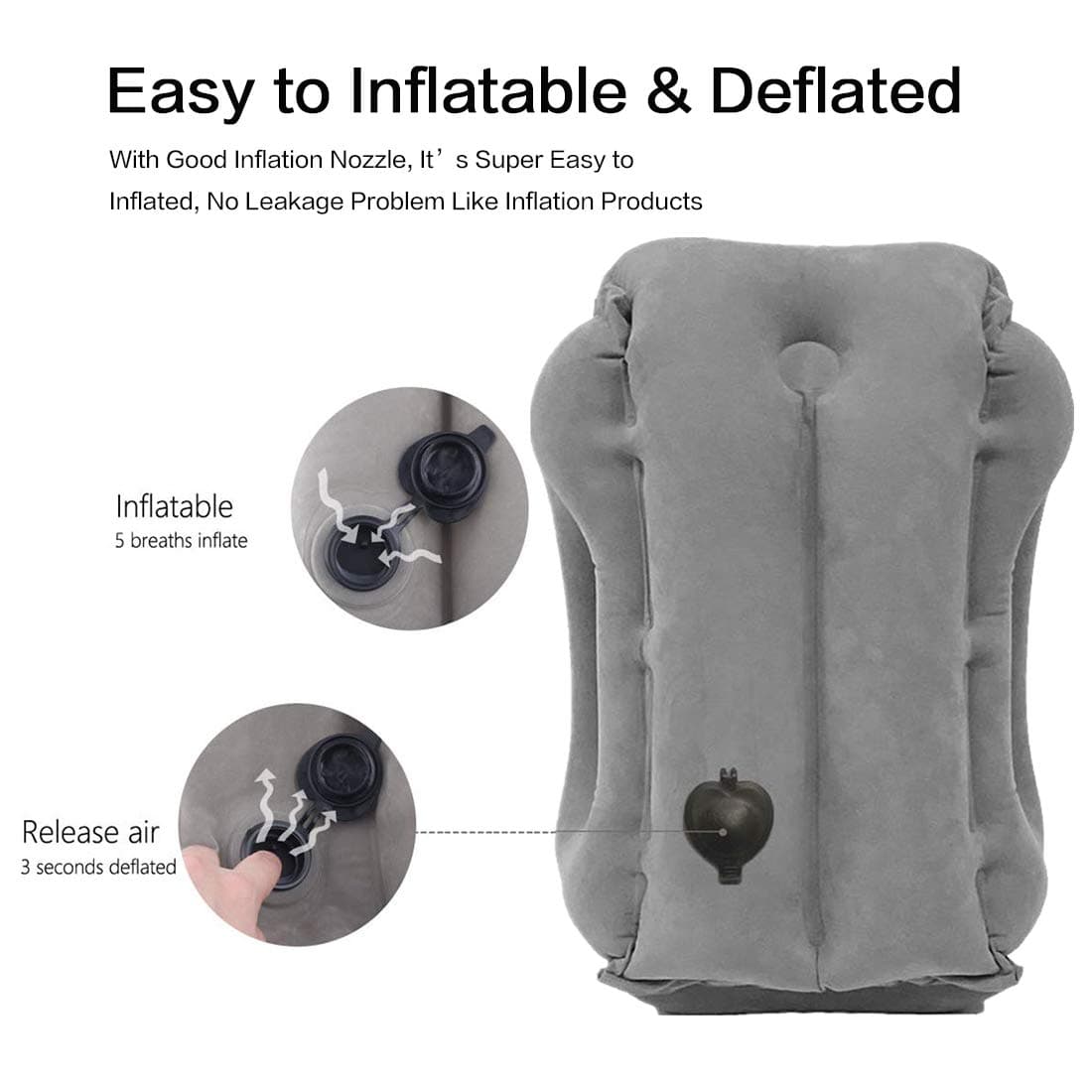بالشت مسافرتی مدل Inflatable Travel Pillow — تصویر ۸