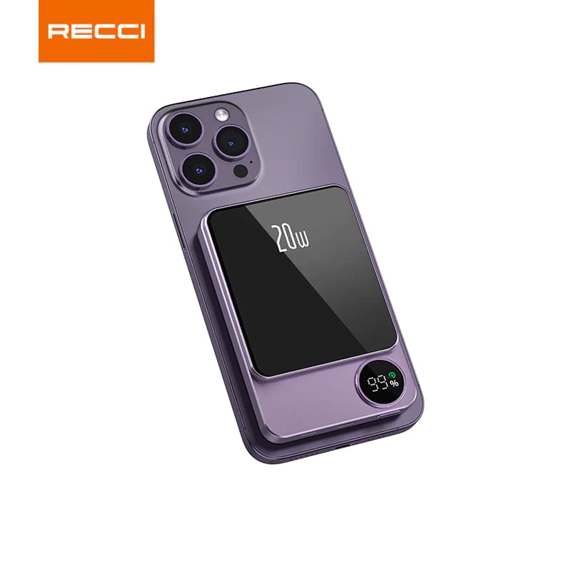 پاوربانک مگنتی رچی مدل Recci RPB-W15 Matrix Power Bank با ظرفیت 5000mAh — تصویر ۶