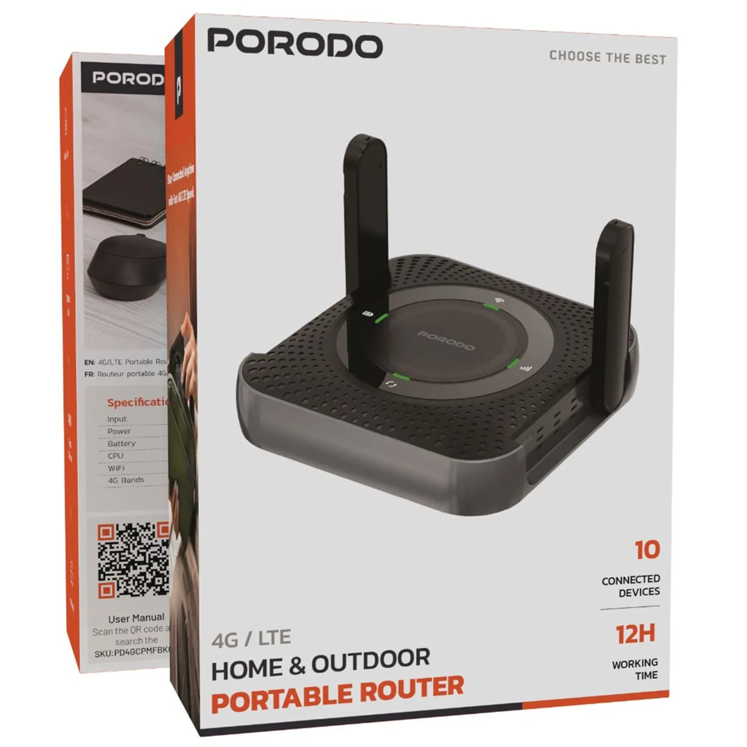روتر قابل حمل 4G / LTE پرودو مدل Porodo Home & Outdoor Portable Router PD-4GCPMF — تصویر ۱۲