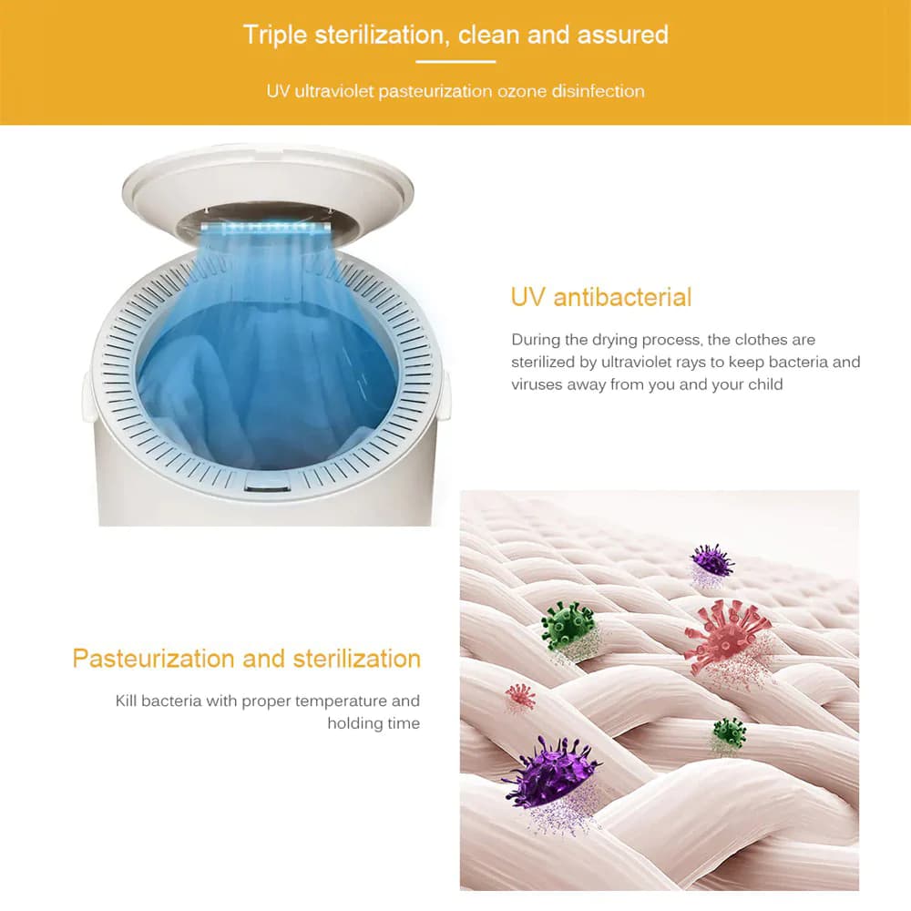 دستگاه خشک کن و ضد عفونی لباس شيائومی مدل Xiaomi Lydsto Baby Smart Clothing Dryer 14L HD-YWHL11 — تصویر ۳