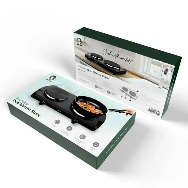 اجاق گاز برقی دوتایی قابل حمل گرین لاین مدل GREEN LION GNPTDLESTOV PORTABLE STOVE — تصویر ۳