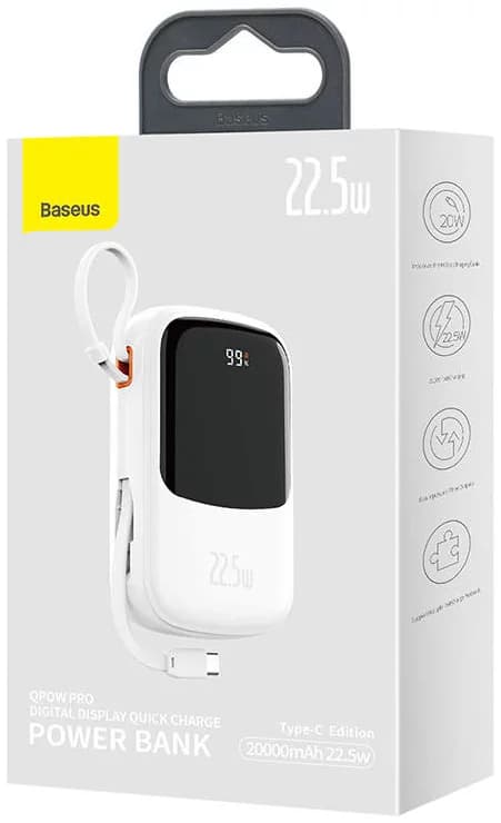 پاور بانک بیسوس مدل Baseus Qpow Digital Display PPQD2-20C با ظرفیت 20000mAh و توان 22.5W — تصویر ۹