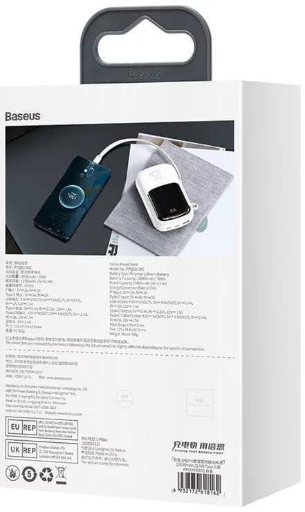 پاور بانک بیسوس مدل Baseus Qpow Digital Display PPQD2-20C با ظرفیت 20000mAh و توان 22.5W — تصویر ۴