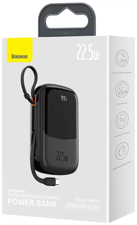 پاور بانک بیسوس مدل Baseus Qpow Digital Display PPQD2-20C با ظرفیت 20000mAh و توان 22.5W — تصویر ۷