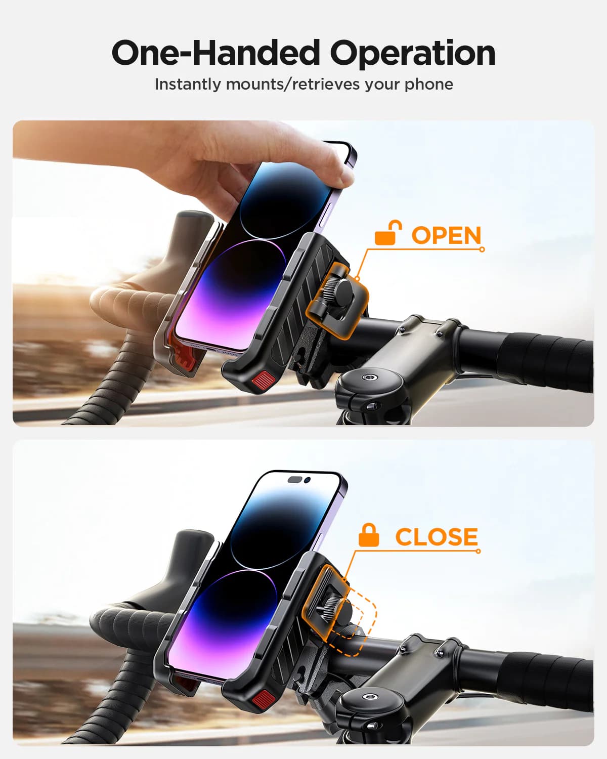پایه نگه دارنده موبایل مخصوص دوچرخه جوی روم مدل Joyroom JR-ZS266 Bike Phone Mount — تصویر ۵