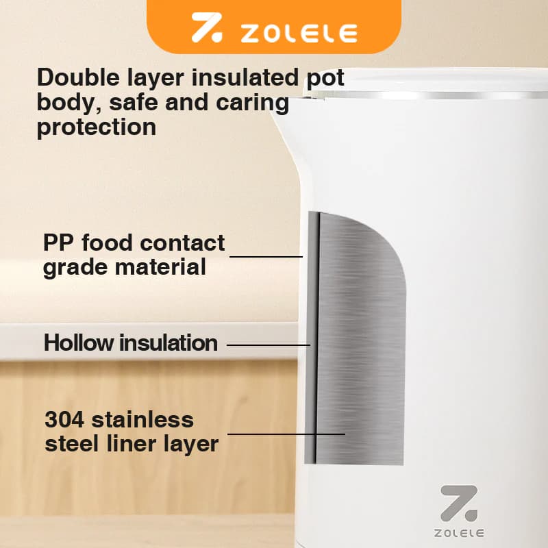 کتری برقی شیائومی مدل ZOLELE Smart Electric Kettle HK151 ظرفیت 1.7 لیتر — تصویر ۹