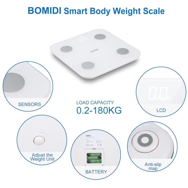 ترازو هوشمند شیائومی مدل Xiaomi Bomidi S1 Smart Body Weight Scaling — تصویر ۱۲