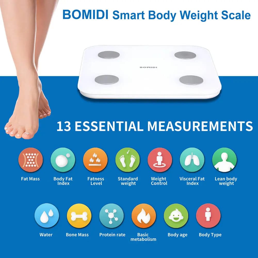 ترازو هوشمند شیائومی مدل Xiaomi Bomidi S1 Smart Body Weight Scaling — تصویر ۳