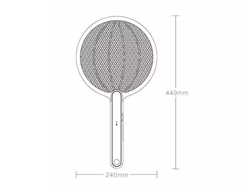 حشره کش قابل شارژ Qualitell Electric Mosquito Swatter ZSC210902 — تصویر ۵