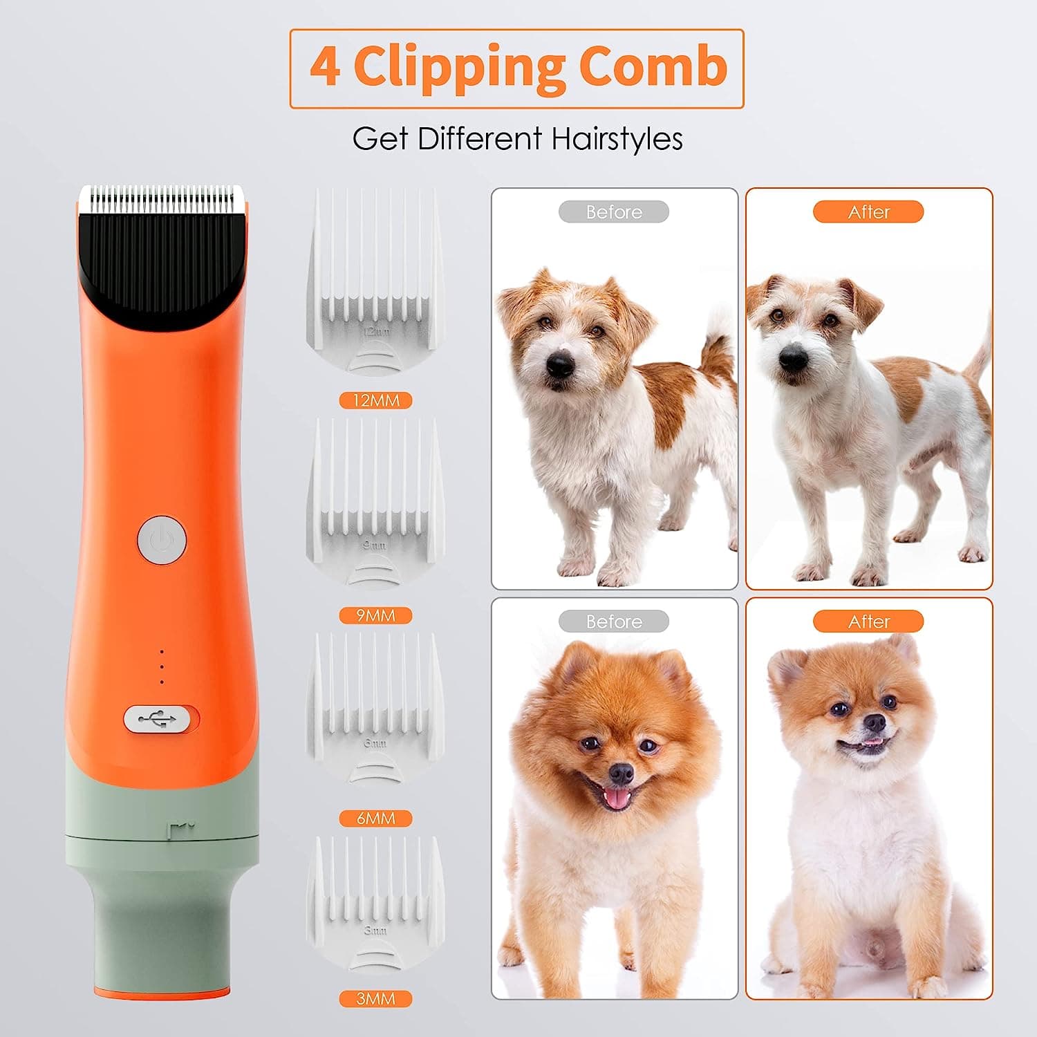 کیت نظافت و جارو برقی مخصوص نظافت حیوان خانگی مدل Molypet Dog Vacuum for Shedding Grooming KG01 — تصویر ۶