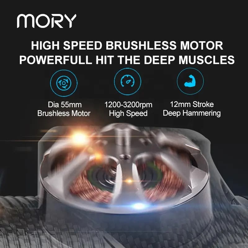 ماساژور تفنگی حرفه ای موری مدل MORY 7017 — تصویر ۵