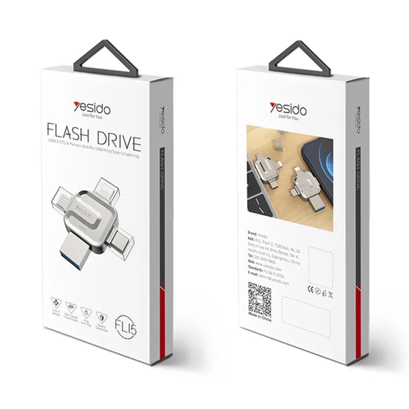 فلش مموری 4 پورت 64 گیگ یسیدو مدل YESIDO FL15 64GB — تصویر ۳