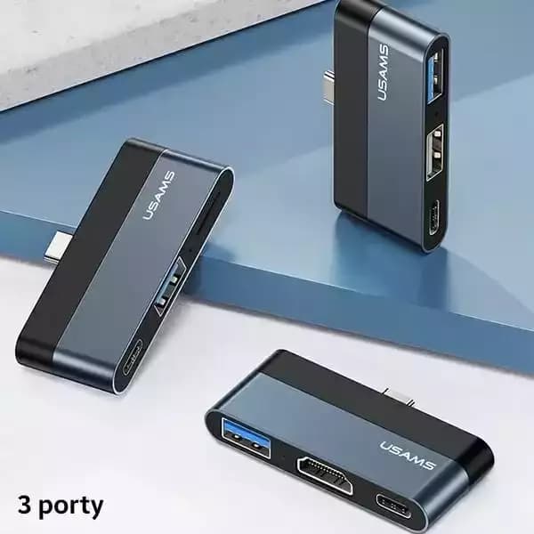 هاب و آداپتور تایپ سی یوسمز مدل USAMS Adapter HUB US-SJ490 — تصویر ۸