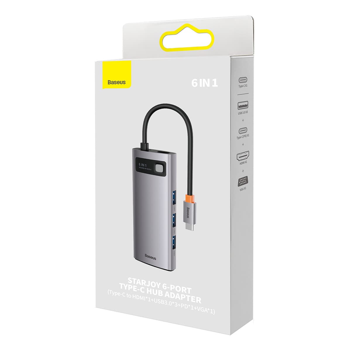 هاب 6 پورت USB-C بیسوس مدل BS-OH040 — تصویر ۹