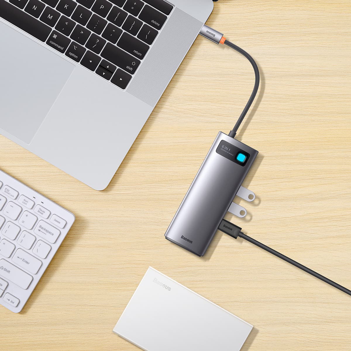 هاب 6 پورت USB-C بیسوس مدل BS-OH040 — تصویر ۶