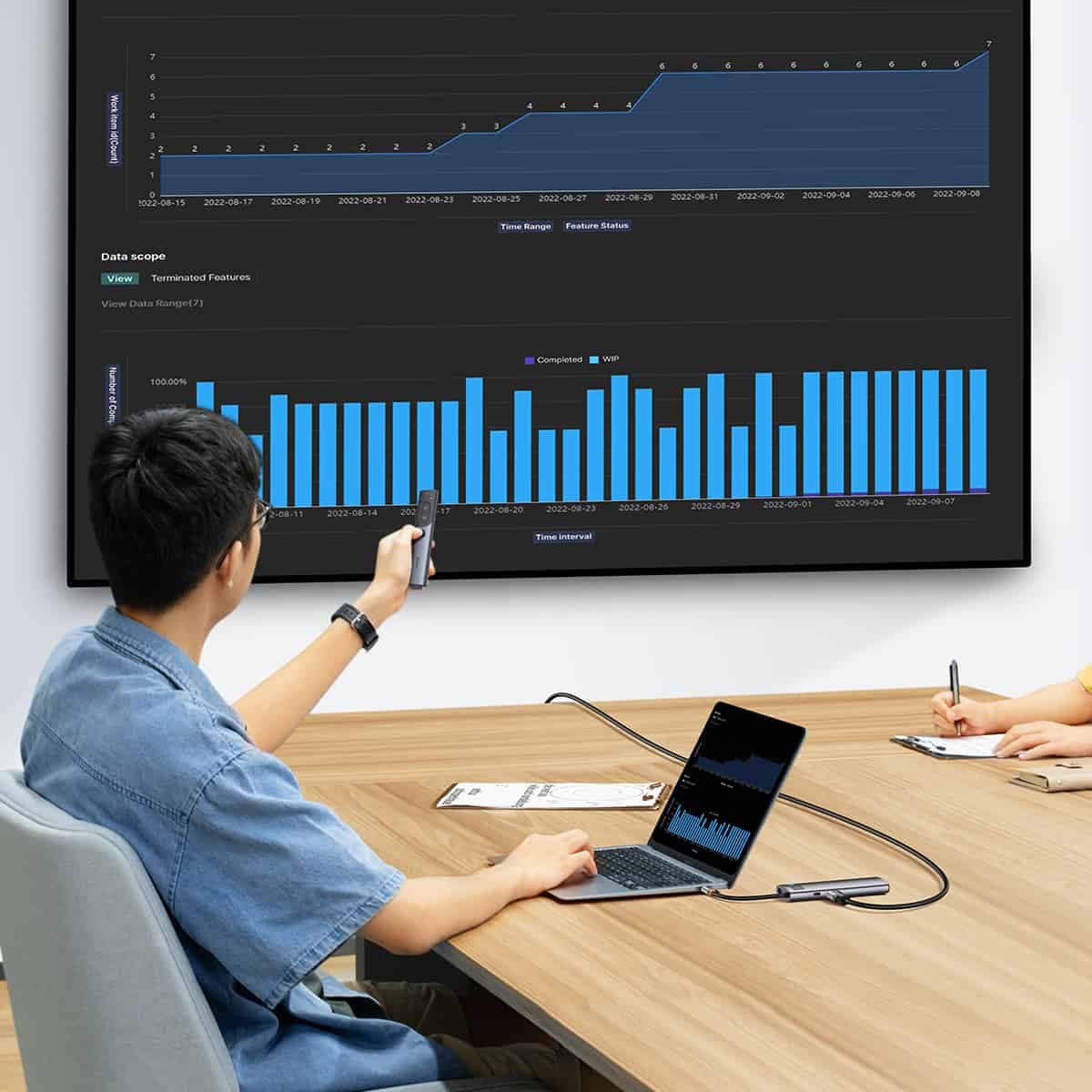هاب 6 پورت USB-C بیسوس مدل BS-OH040 — تصویر ۴