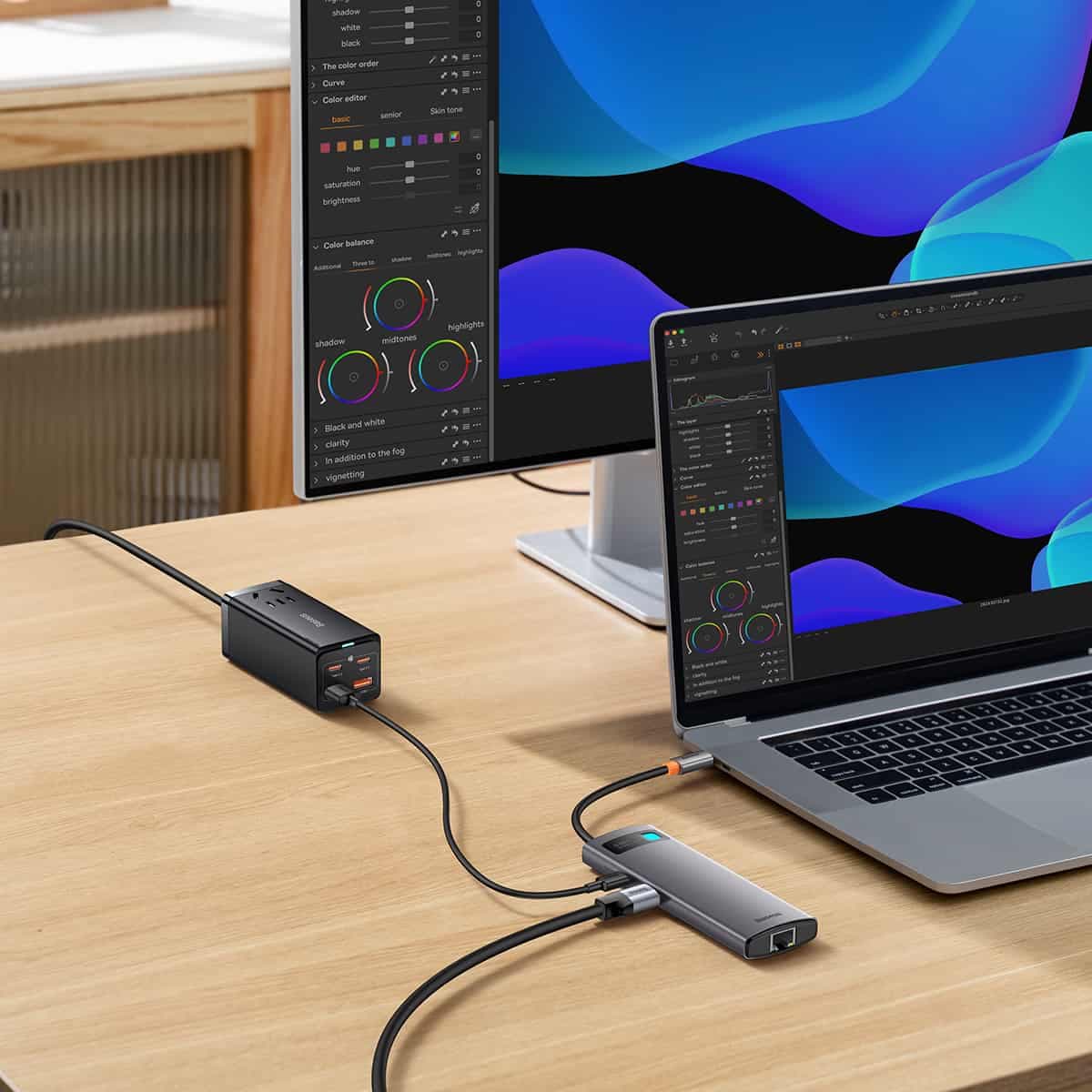 هاب 6 پورت USB-C بیسوس مدل BS-OH040 — تصویر ۵