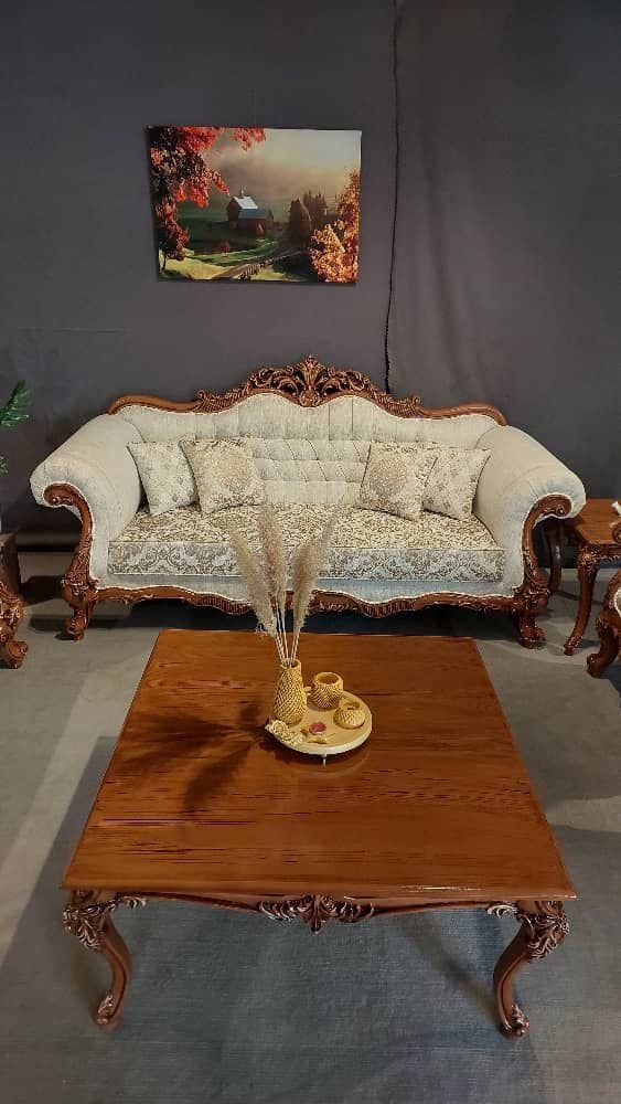 مبل ۸ نفره کلاسیک چوبی مدل — تصویر ۱۲