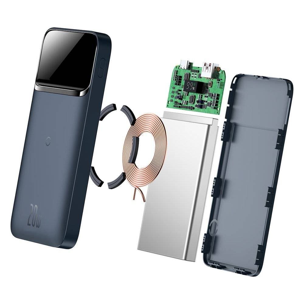 پاوربانک بی سیم باسئوس مدل Magnetic Wireless ظرفیت 10000 میلی آمپر ساعت — تصویر ۵