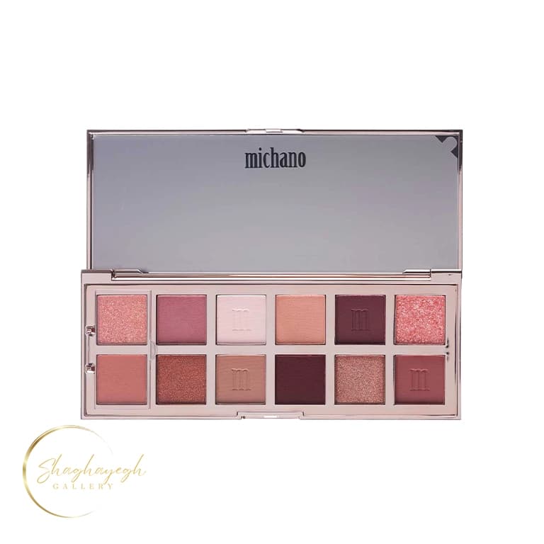 پالت سایه ۱۲ رنگ Violet Dust میچانو Michano Violet Dust Eyeshadow Palette 12 Colors — تصویر ۲
