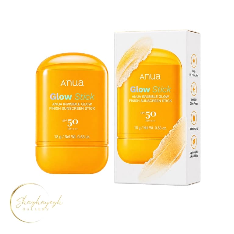 ضد آفتاب استیکی گلو استیک آنوا 18 گرم Anua Invisible Glow Finish Sunscreen Stick SPF 50 PA++++ 18g
