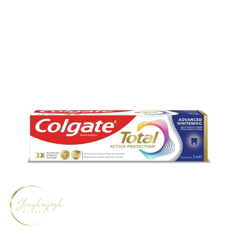 خمیردندان کلگیت توتال Advanced Whitening 75 میل Colgate Total Active Prevention Advanced Whitening Fluoride Toothpaste 75ml