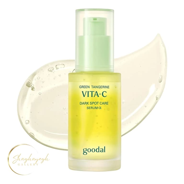 سرم ضد لک و روشن کننده ویتامین C نارنگی سبز گودال 40 میل Goodal Green Tangerine Vita C Dark Spot Care Serum Alpha 40ml