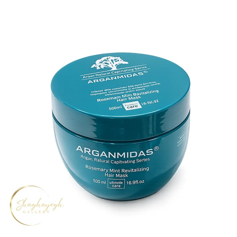 ماسک مو احیاکننده رزماری و نعناع آرگان میداس ۵۰۰ میل Arganmidas Rosemary Mint Revitalizing Hair Mask 500ml — تصویر ۲