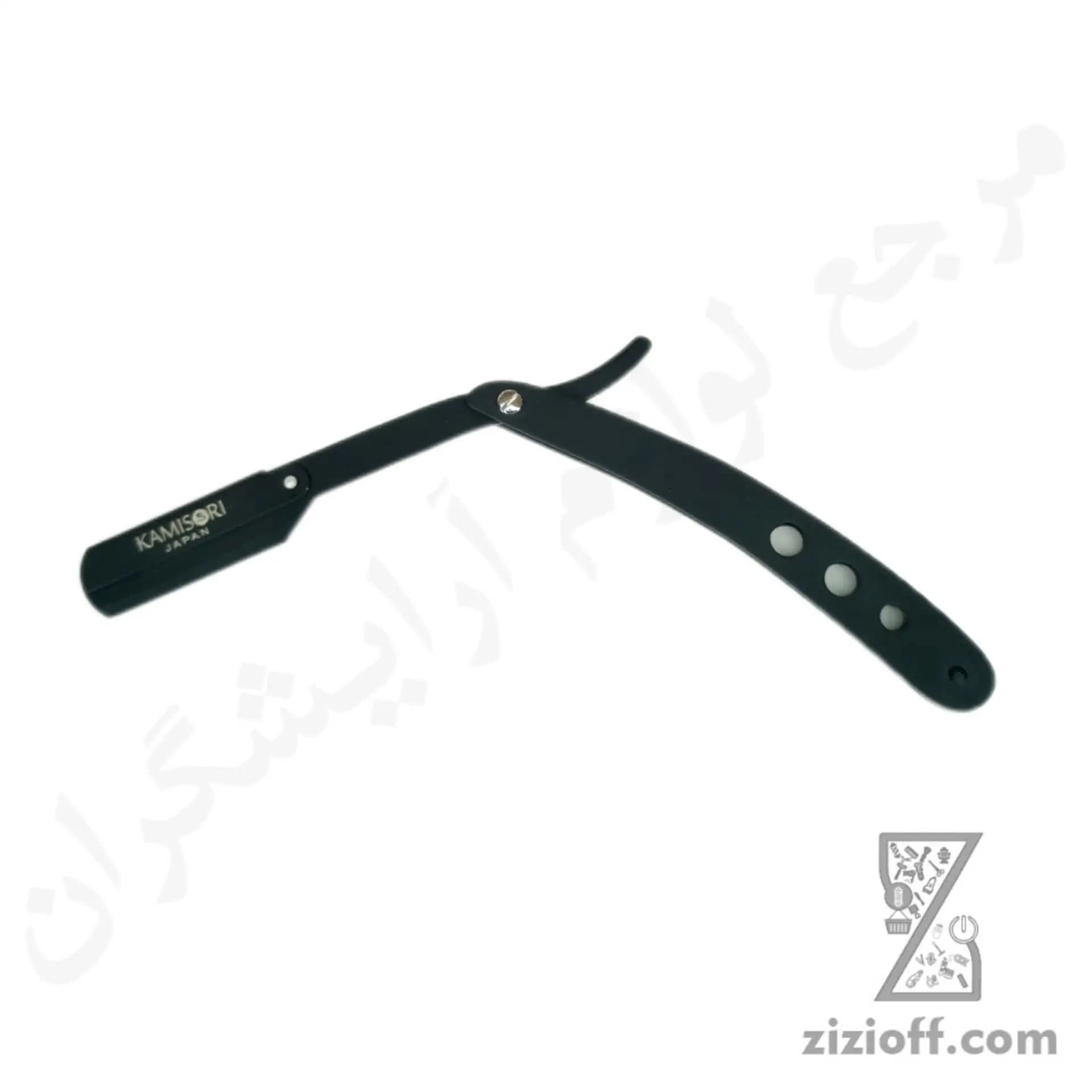دسته تیغ سه تیکه فلزی کمیسوری مشکی — تصویر ۶